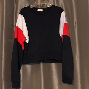 cropped crew neck